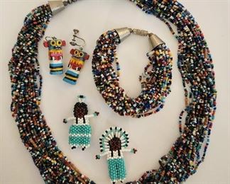 Vintage beaded Native American jewelry