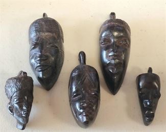 hand carved wooden pendant buttons