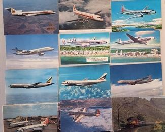 Sampling of vintage airline post cards