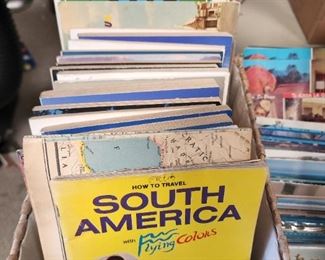 Vintage maps and travel ephemera