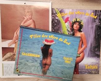 Vintage "nudie" calendars