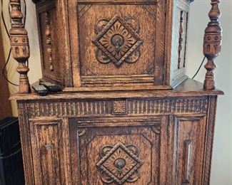 Antique carved sideboard (we have a matching long buffet)