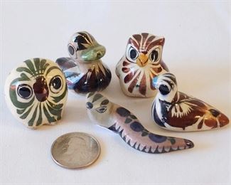 Tiny Mexican Pottery Figures (quarter for scale