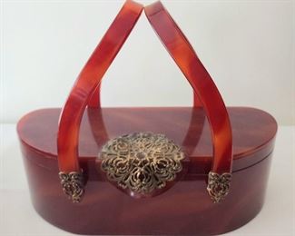 Vintage Wilardy lucite box handbag
