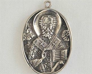 Henryk Winograd repousse .999 pure silver pendant