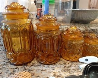 Vintage LE Smith "Moon & Stars" Canister Set