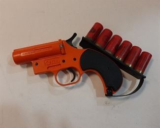 LIN Flare Gun.   Flare Gun will not be left on premises on off hours.
