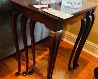 Set of Mahogany Queen Anne Nesting Tables