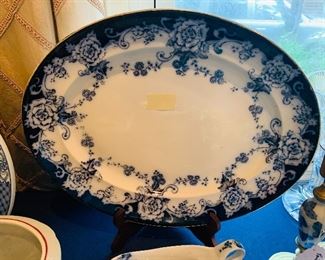 Antique Flow Blue Platter