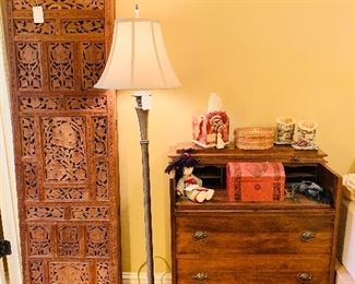 Finely Carved Teak Screen