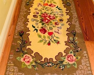 Antique Knotted Runner with Roses