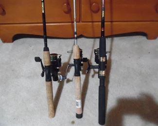 Fishing poles, rods and reels