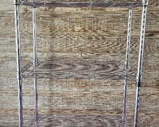 3 Tier Chrome Shelf On Wheels