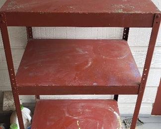 3 Tier Metal Shelf On Wheels