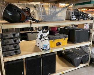 Projectors, model airplane tools, EAW and EV speakers, model train tracks & parts
