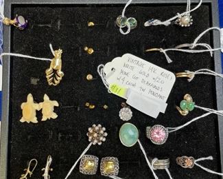 14k gold jewelry, diamonds