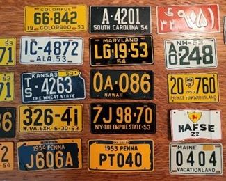 Mini Vintage License Plates