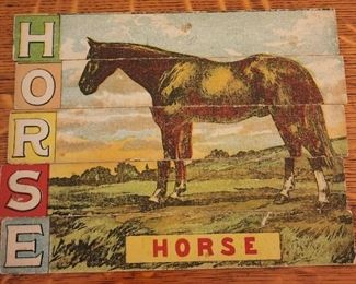 Beautiful Old Paper Horse Puzzle