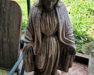 Concrete Virgin Mary Statue