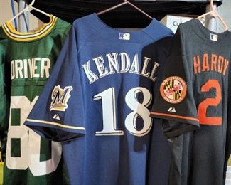 MLB Brewers, Baltimore Orioles  & NFL Green Bay Packer Jerseys 