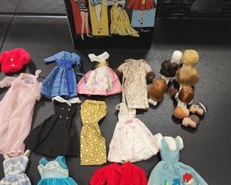 Barbie Doll Vintage Clothing and Accessories. Barbie Doll Case.
