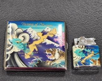 Cigarette Case and Lighter from Okinawa
