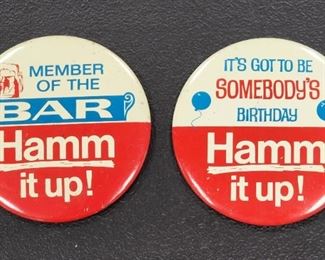 Hamm's Beer Large Pinbacks