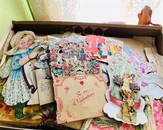 Tons of beautiful Victorian, to 1970s valentines. 