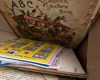 Tons of vi tags and antique children's books !