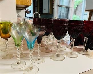 Vintage stemware. 