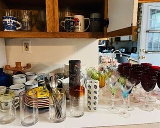 Tons of vintage bric a brac.