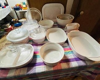 Tons of corning ware.
