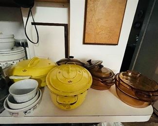 Vintage enamel cookware 