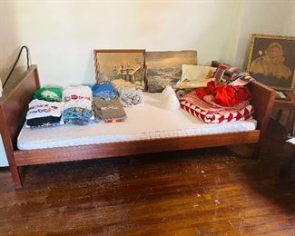 Vi rage danish teak single bed attributed to Borge Morgensen. 