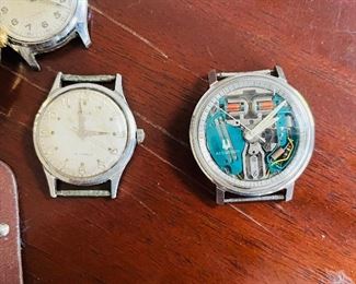 On the right  Accutron Spaceview watch 