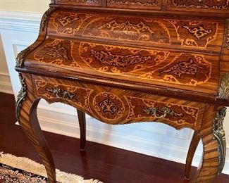 INLAID WRITING DESK WITH ORMULU