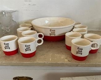 Tom and Jerry cups and bowl