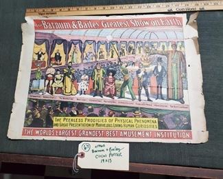 Barnum Bailey circus poster c1960