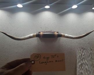 72" spread longhorn horns mount