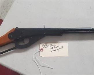There are 4 Daisy BB guns in this auction, all of them cock and fire.  This one has a buck / stag head engraved on the handle.  There is also a Model 1894 and 2 Red Ryders in this sale. 