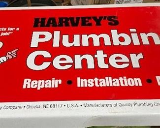 Harveys Plumbing Center Plastic Signs