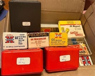 Boxes of 44 Magnum Ammunition