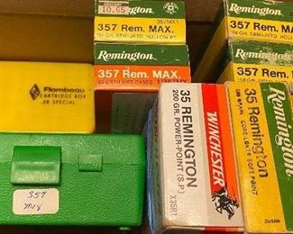 Boxes of 35 Remington and 357 Remington MAX Ammunition