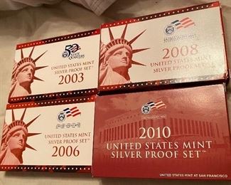 Assorted U.S. Mint Silver Proof Sets
