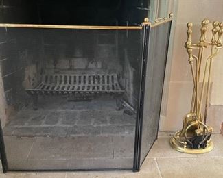 Brass Fireplace Screen. Photo 1 of 2.