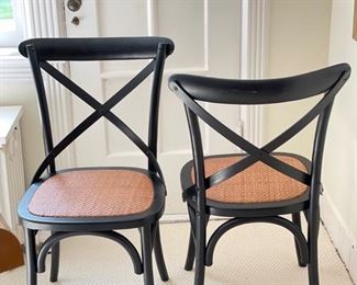 Set of 4 Pottery Barn Elsinore Cane Rattan Dining Chairs. Each Measures 16" x 16" x 18" Seat Height. BRAND NEW! Photo 1 of 4.
