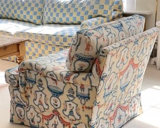 Cowtan & Tout Upholstered Club Chair with Down-Filled Cushions. Measures 32" x 34". Photo 3 of 4.