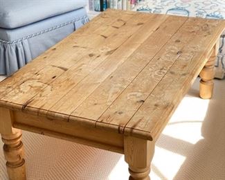 Vintage Pine Cocktail Table. Measures 48" W x 28.5" D x 18" H. Great As Is or Paint for an Updated Look & Feel. Photo 1 of 2.
