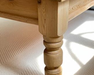 Vintage Pine Cocktail Table. Measures 48" W x 28.5" D x 18" H. Great As Is or Paint for an Updated Look & Feel. Photo 2 of 2.