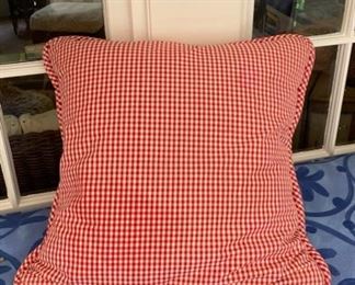 Red Gingham 20" x 20" Down-Filled Pillow.